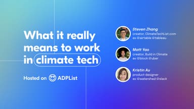 Thumbnail for blog post: Design, Product Management, and Software job opportunities in Climate Tech — Talk & YouTube Recording