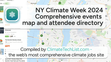 Thumbnail for blog post: New York Climate Week 2024 attendee directory and events calendar/map